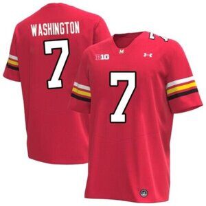 Mens Kids Youths Malik Washington Red Stitched Jersey Vapor